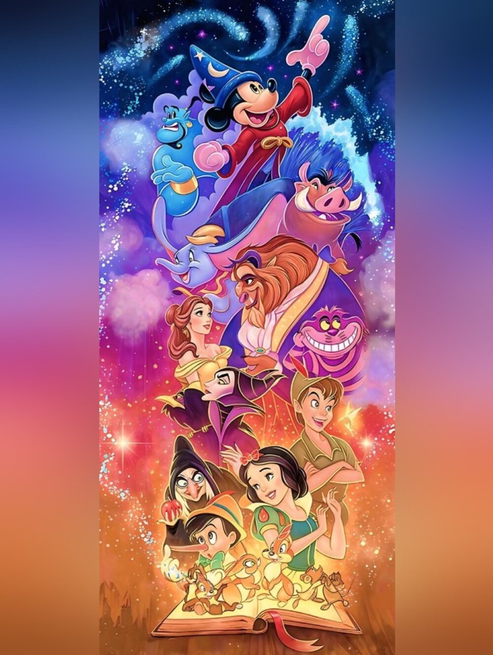 Vibrant Multicolor Fantasy Disney Fridge Magnet Office Home Kitchen Decor